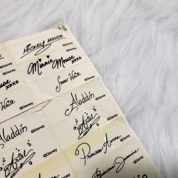 Vintage Autograph Stickers Disney Parks 1990's deadstock - Picture 5 of 7